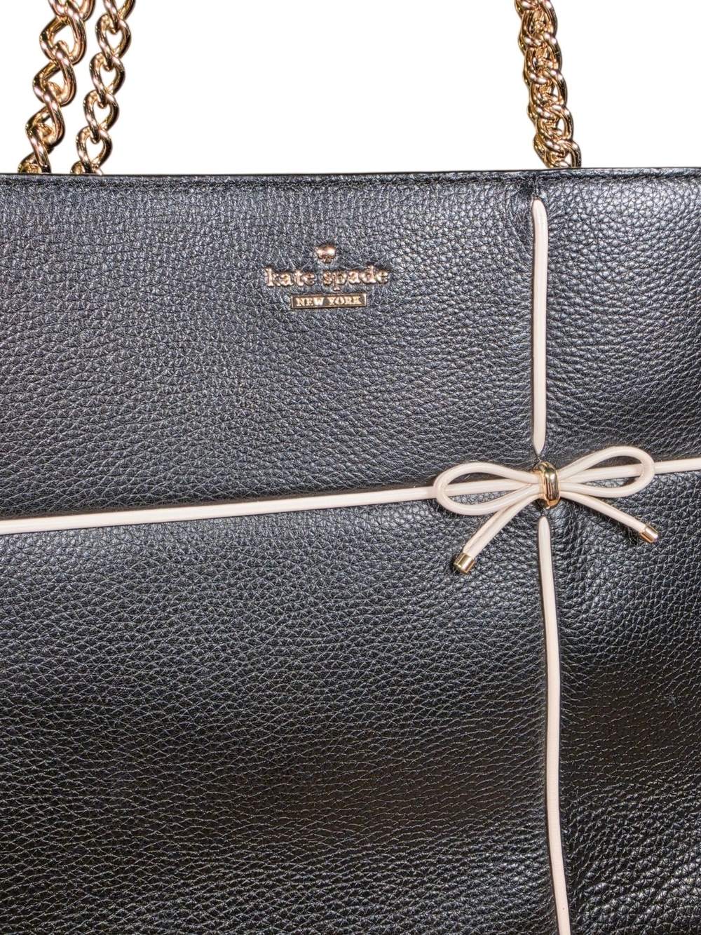 kate spade Marianne Pebbled Leather Tote / Shoulder Bag w/ Bow (Retail $398) - Picture 2 of 10